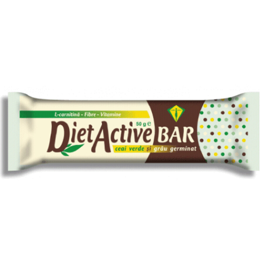 Barre Diet Active au thé vert et au blé germé, 50 g, Fit Active Nutrition