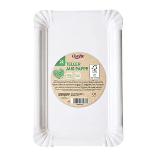 CleanPac, Piatti di carta da 20 cm, 25 pezzi