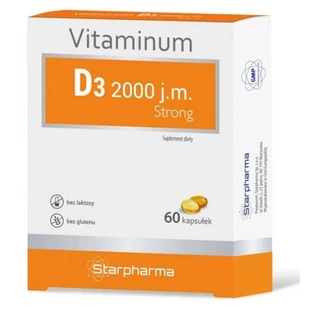 Vitamina D3 2000 UI, Strong, 60 cápsulas