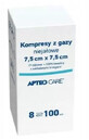 Apteo Care, gaaskompressen, niet-irriterend, 7,5x7,5cm, 100 stuks - Lange levensduur!