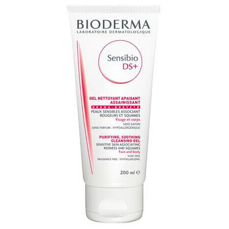 Bioderma Sensibio DS+, detergent purificator pentru pielea cu simptome de roșeață și edem, 200ml - Long-life!