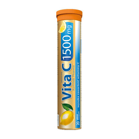 Vita C 1500mg orange flavor, 20 effervescent tablets