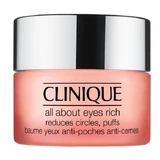 Clinique All About Eyes Oogcrème om fijne lijntjes, rimpels, donkere kringen en fijne lijntjes te verminderen, 15ml