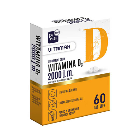 Dr Vita Vitamax Vitamine D 2000 IE, 60 tabletten