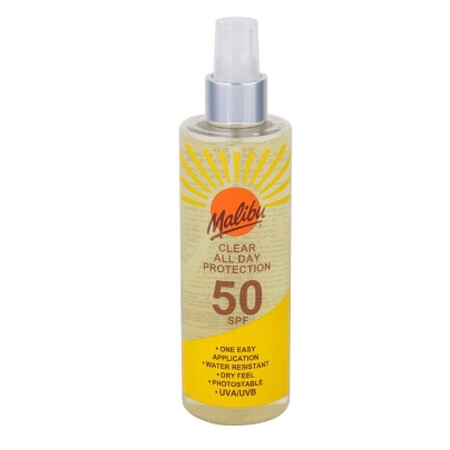 Malibu Clear Protection Zonnebrandspray SPF50, 250ml