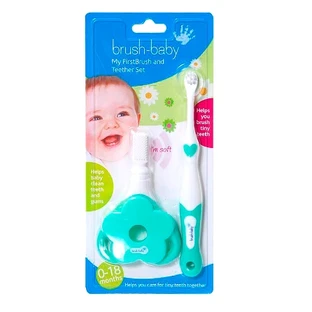 Mordedor Brush BabySet de mordedores para la dentición 0-18 m, guante