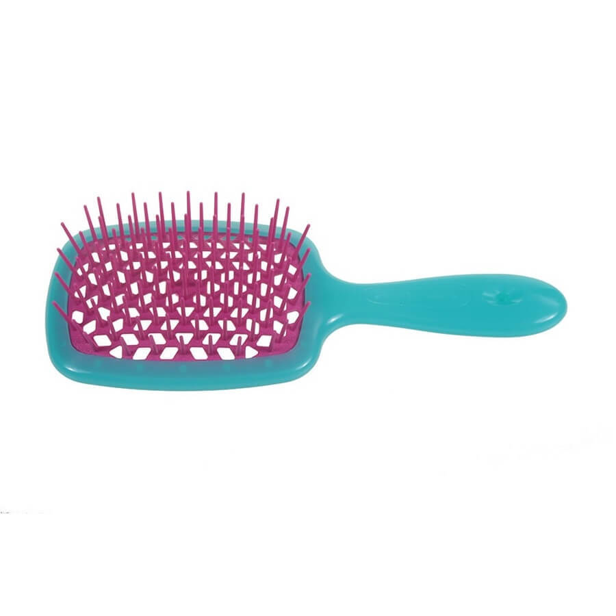 Janeke Superbrush cepillo de peluquería para desenredar cera Cera rosa turquesa