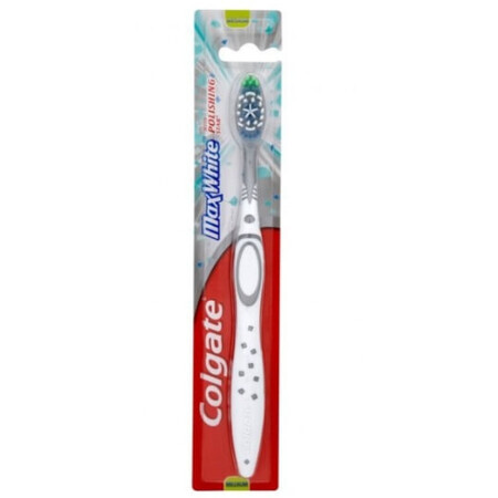 Colgate, Max White, Brosse à dents, moyenne, 1 pièce