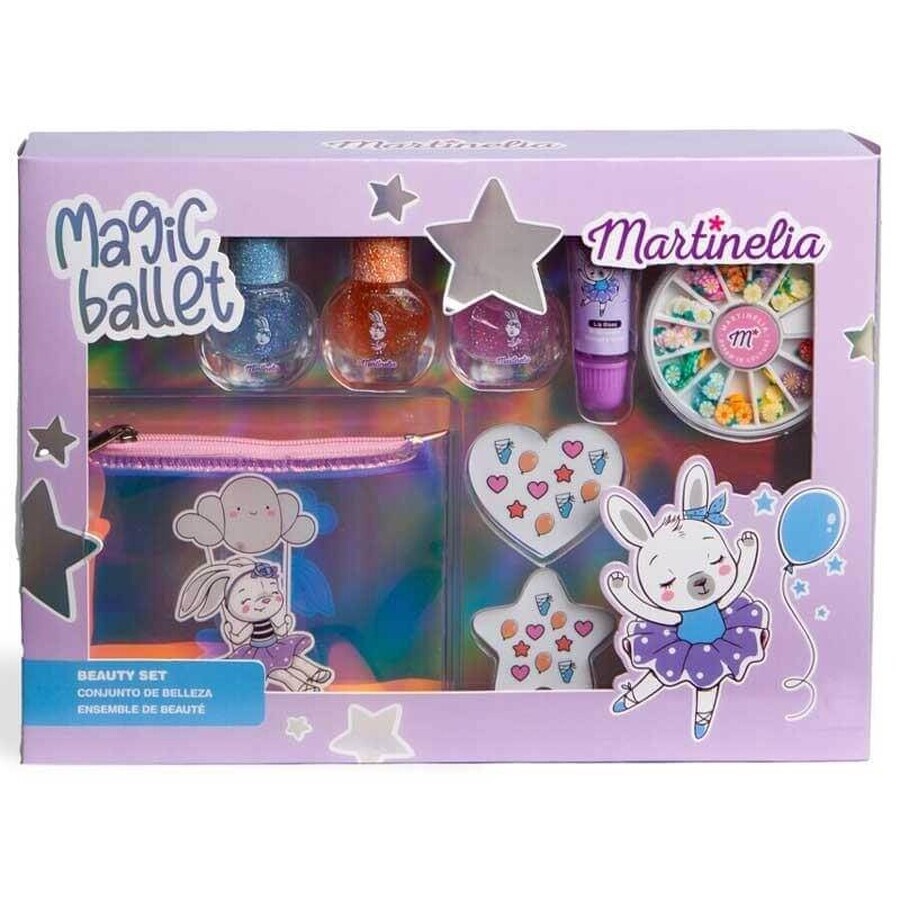 Martinelia Magic Ballet 3x esmalte de uñas + bálsamo labial + pegatinas de uñas + neceser