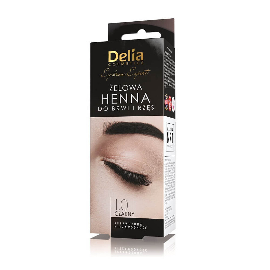 Delia Eyebrow Expert Eyebrow and Eyelashes Henna 1.0 black, 15ml