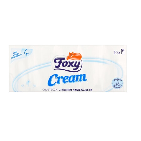 Foxy, Vochtinbrengende crèmedoekjes, 10 stuks