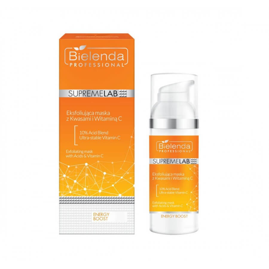 Bielenda SupremeLab Energy Boost Exfoliërend Masker met zuren en vitamine C, 50g