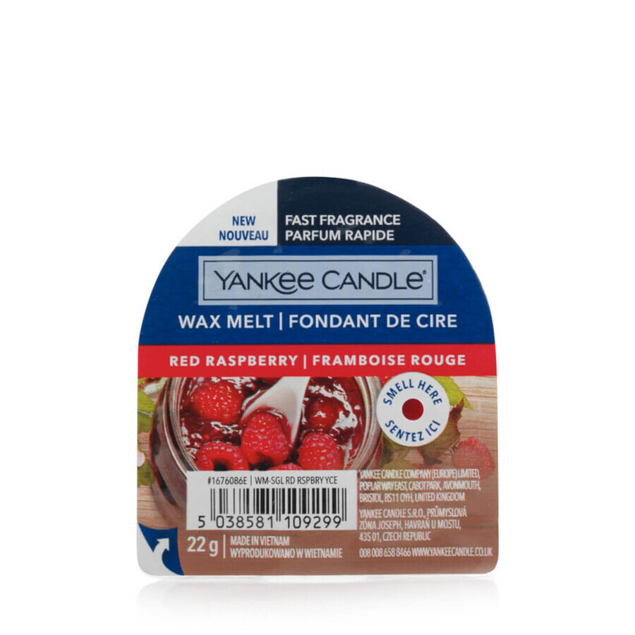 Yankee Candle Wax Melt Was met rode frambozensmaak, 22g