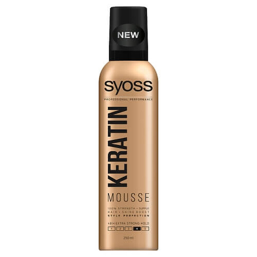 Syoss Keratin Wax Extra Strong Mousse, 250ml