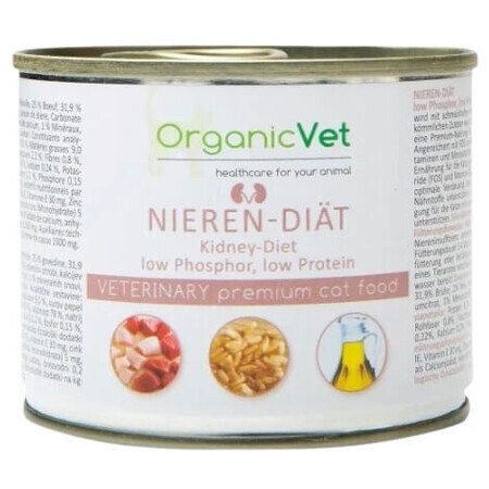 OrganicVet, nierdieet, Dieetvoer voor katten, 200 g