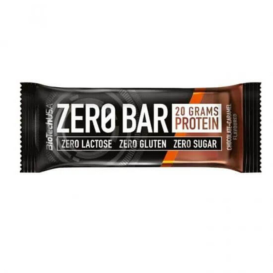 Eiwitreep Chocolade en Karamel Zero Bar, 50 g, BioTechUSA