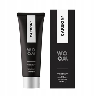 Woom Carbon+ Wybielająca czarna pasta do zębów z węglem aktywnym, 75ml