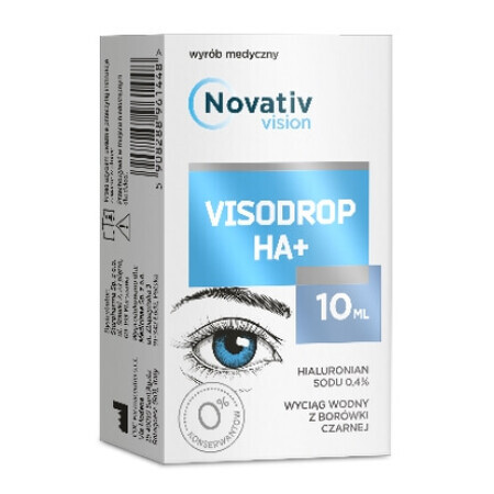 Novativ Vision Visodrop HA+ Gocce oculari, 10 ml - Uso a lungo termine!