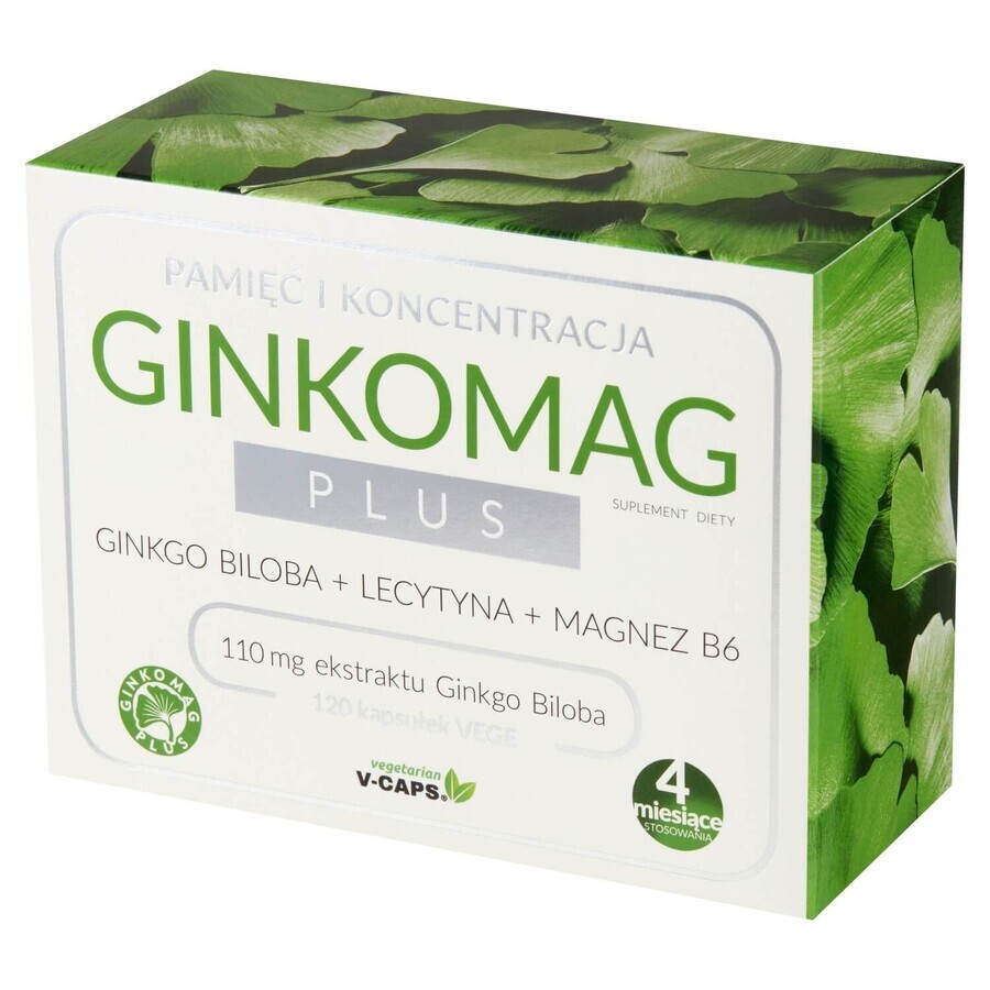 Ginkomag Plus, 120 capsules