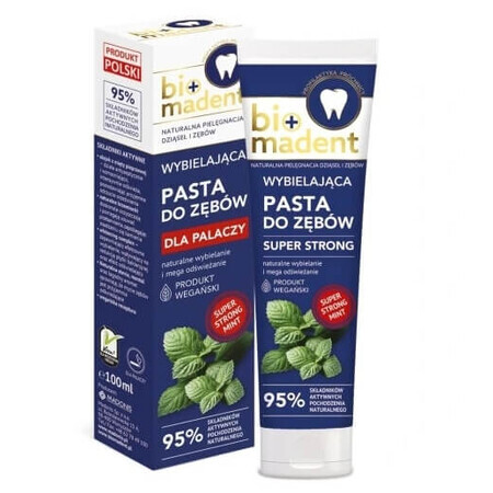 Pasta dentífrica blanqueadora Bio Madent Super Strong para fumadores, 100 ml