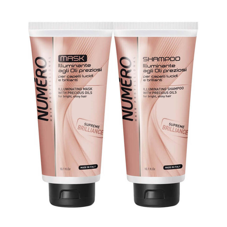 Numero Nourishing Kit met masker met kostbare oliën 300ml + shampoo 300ml