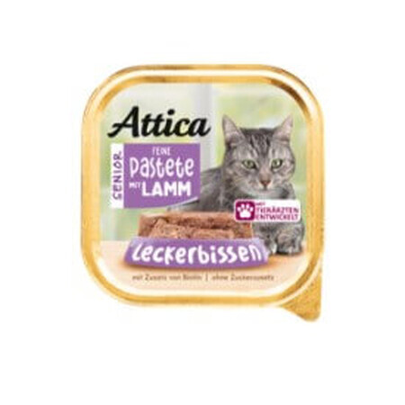 Attica, Senior, Natvoer voor katten, lam, 100g