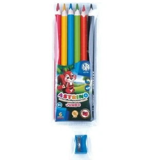 Crayons de couleur Asterino Eye, 6 couleurs