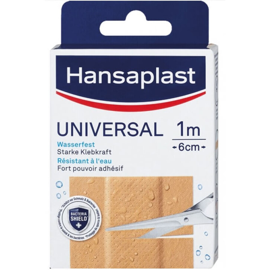 Hansaplast, Universal, Tencuieli impermeabile 1m x 6cm