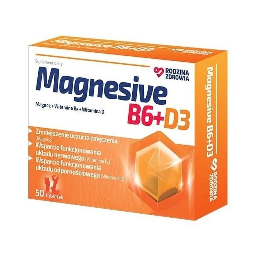 Family Health Magnesive Magnesive B6 + D3, 50 comprimidos