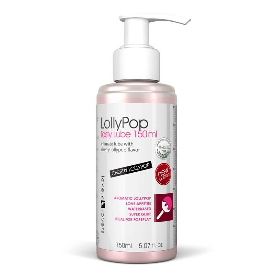 Lovely Lovers LollyPop Smakelijk Glijmiddel Intiem Hem met lolly wijnsmaak, 150ml