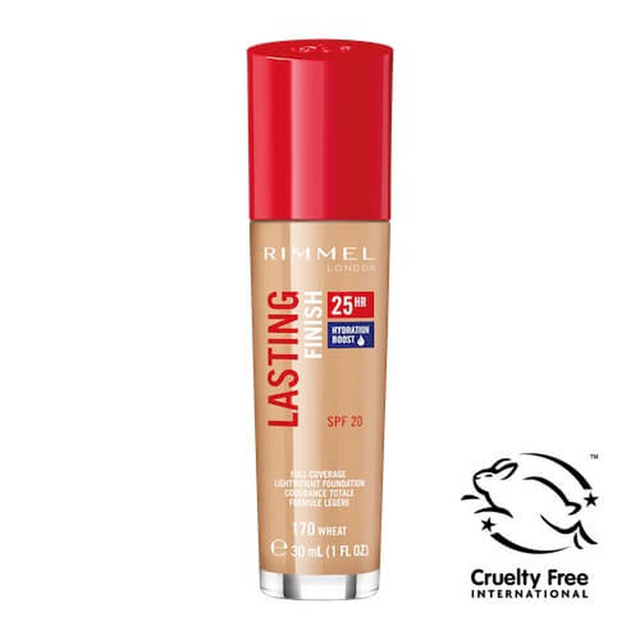 Rimmel Lasting Finish Foundation 25HR SPF20 170 Tarwe, 30ml