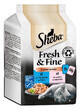 Sheba, Fresh amp; Fine, zakjes voor katten, bot en vet, 6x50g