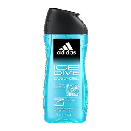 Adidas, Ice Dive, gel doccia 3in1, 250 ml