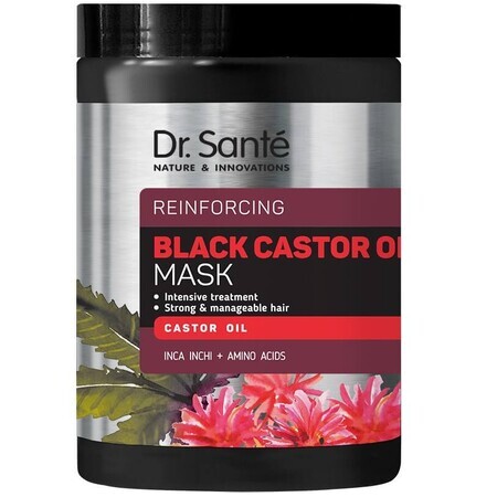 Dr. Sante Black Castor Regenererend haarmasker met ricinusolie, 1000ml