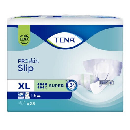 Luiers Tena Slip ProSkin super XL, 28 stuks - Lange levensduur!