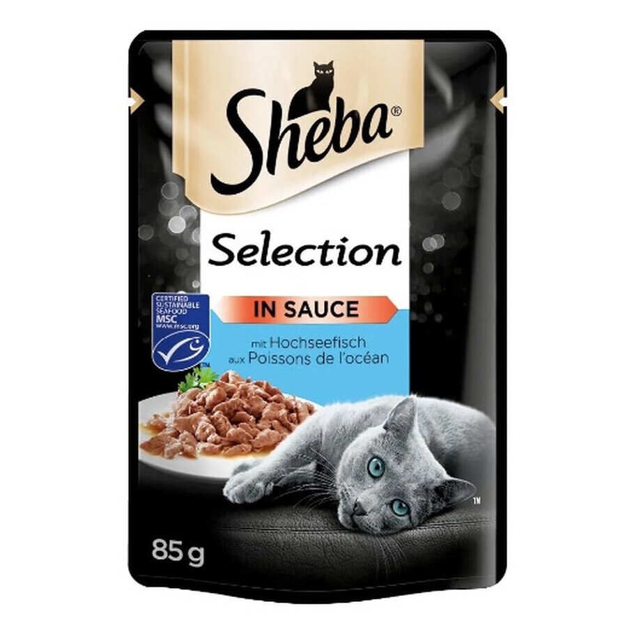 Sheba, Selection, Natvoer voor katten, gbin vis, 85g