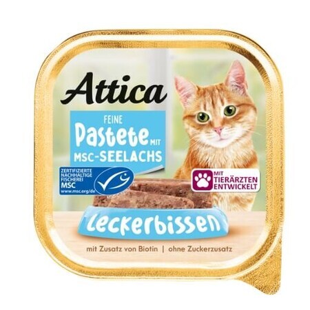 Attica, Paté van koolvis voor katten, 100g