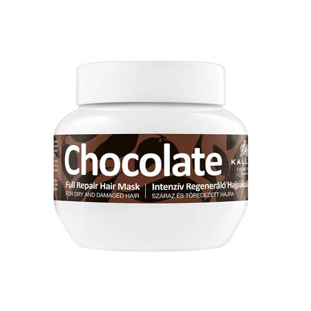 Kallos Chocolate Full Repair Haarmasker Intensief herstellend masker voor droog en beschadigd haar, 275ml