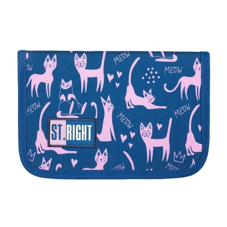 Estuche con dos solapas sin accesorios azul marino Cats