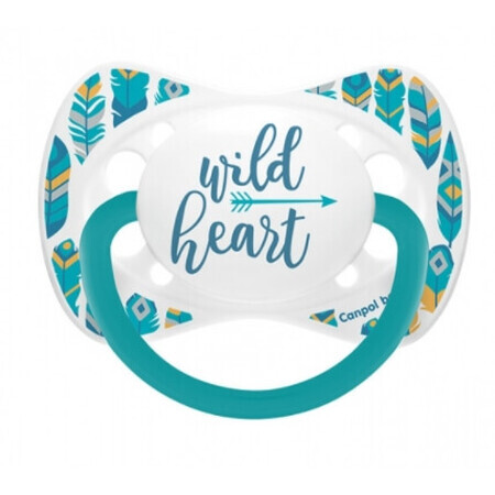 Canpol, fopspeen, silicone, symmetrisch, 0-6m Wild Nature 23/288, turquoise, 1 stuk