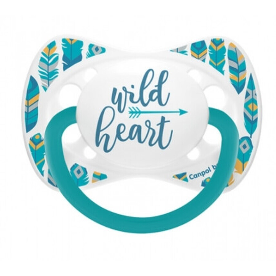 Canpol, fopspeen, silicone, symmetrisch, 0-6m Wild Nature 23/288, turquoise, 1 stuk