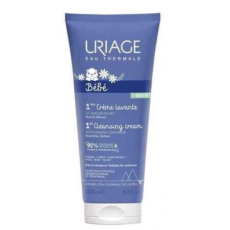 Uriage Bebe 1st Cleansing Cream Pienicy si crème de bain pour bébé, 200ml