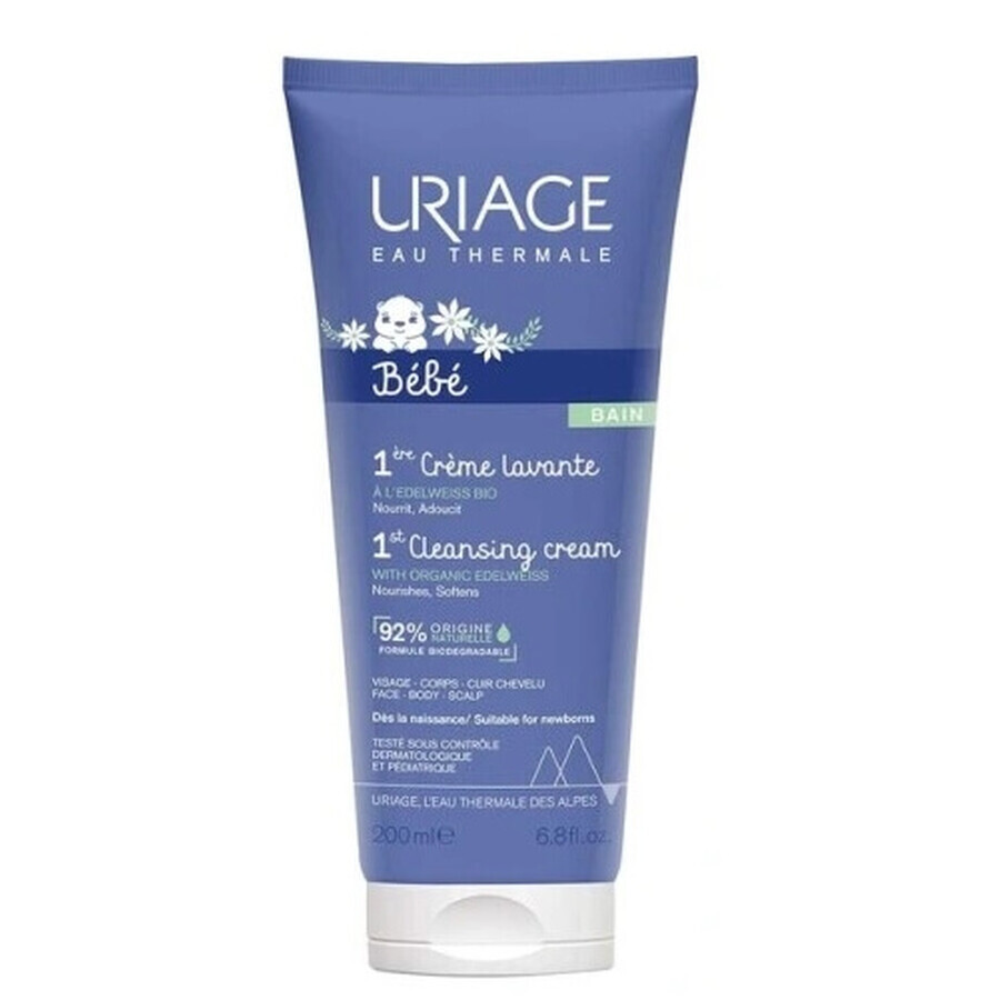 Uriage Bebe 1st Cleansing Cream Pienicy si crème de bain pour bébé, 200ml