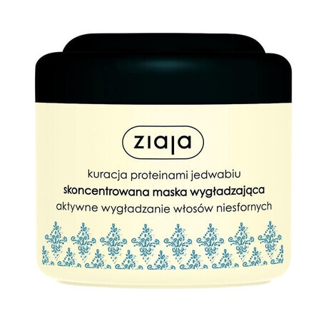 Ziaja, Zijdeproteïnen, Geconcentreerd Gladmakend Masker, 200 ml - Langdurig gebruik!