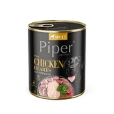 Nassfutter für ausgewachsene Hunde mit Hühnerherzen und Spinat, 800 g, Piper