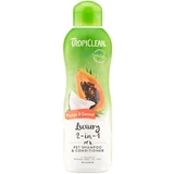 Luxurious 2 in 1 shampoo for dogs and cats Papaya&Coconut Grooming, 355 ml, Tropiclean