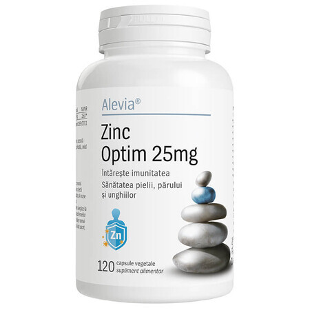 Zinc Optim, 25 mg, 120 vegetarian capsules, Alevia