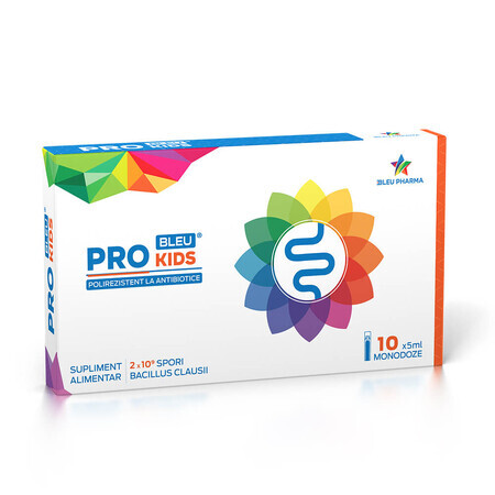 Probioticum voor kinderen Pro Kids Bleu, 10 ampullen x 5 ml, Bleu Pharma