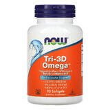 Tri-3D Omega with Vitamin D-3, 90 softgels, Now Foods