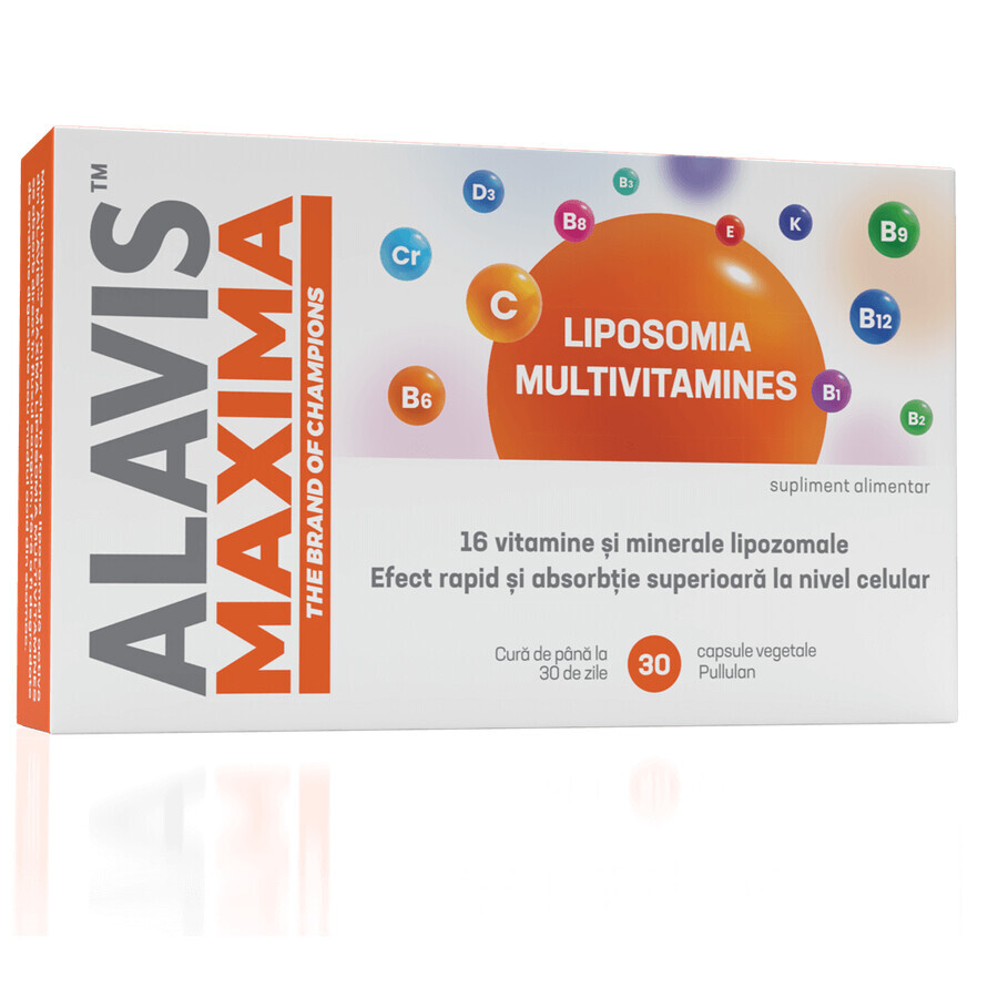 Multivitamine Liposomia, 30 gélules végétales, Alavis Maxima